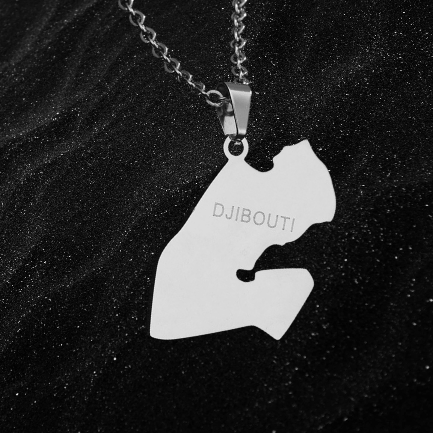 Djibouti Map Necklace