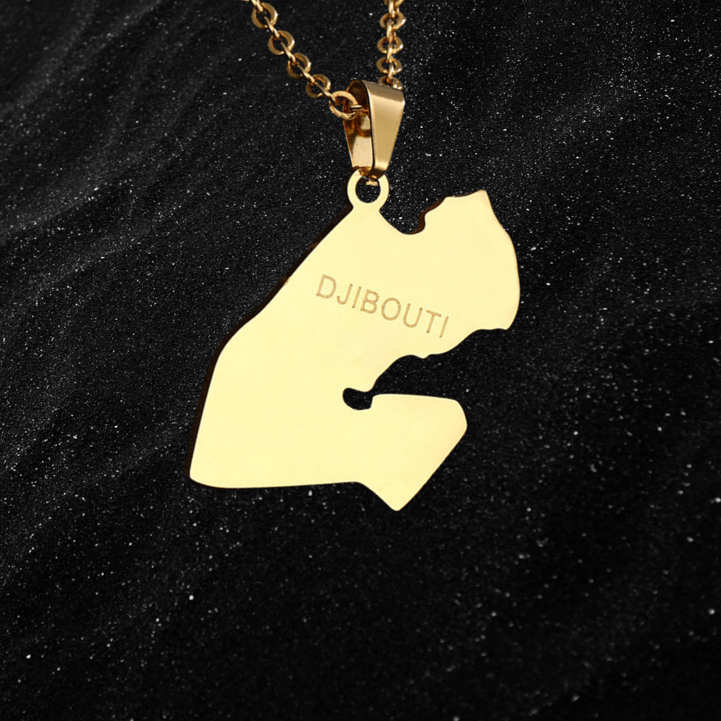 Djibouti Map Necklace