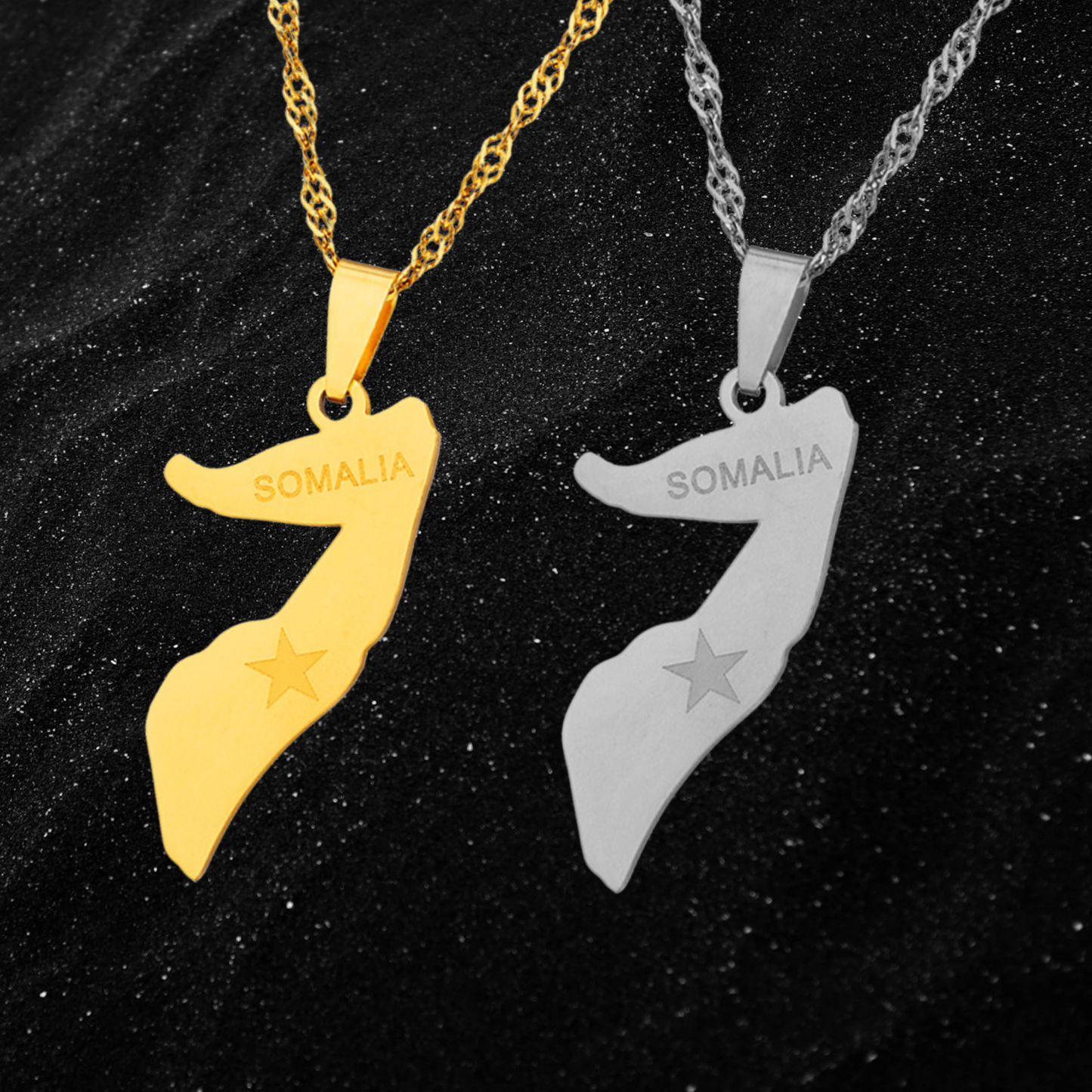 Somalia Map Necklace