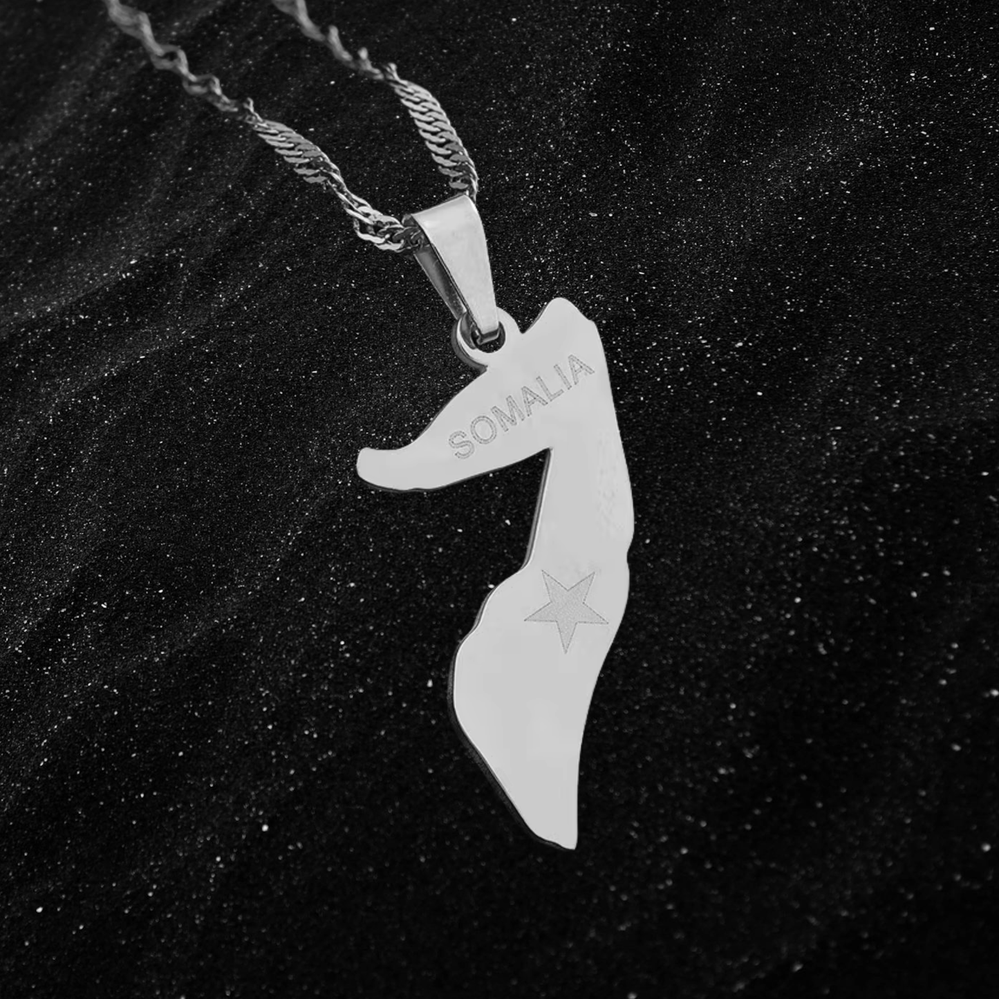 Somalia Map Necklace