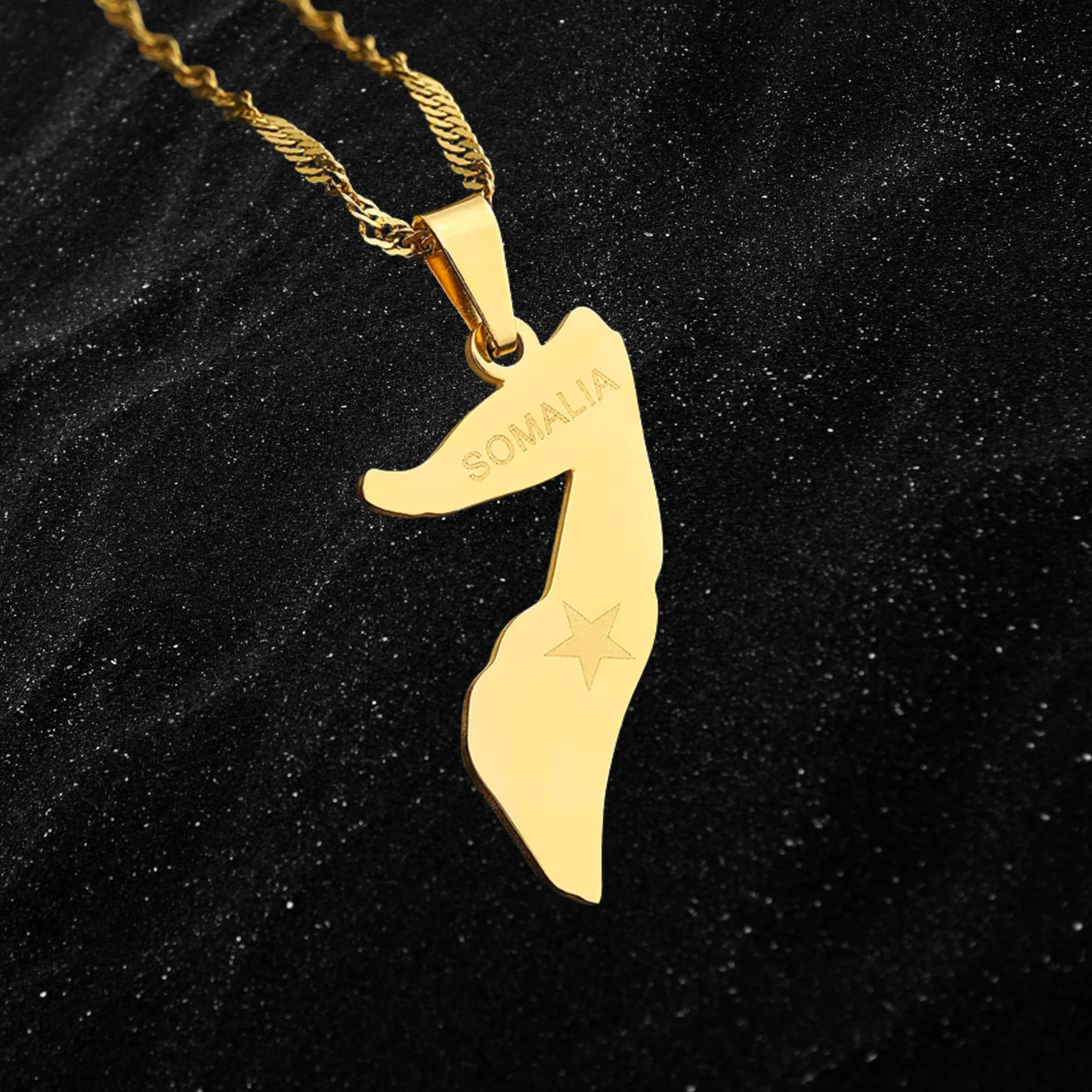 Somalia Map Necklace