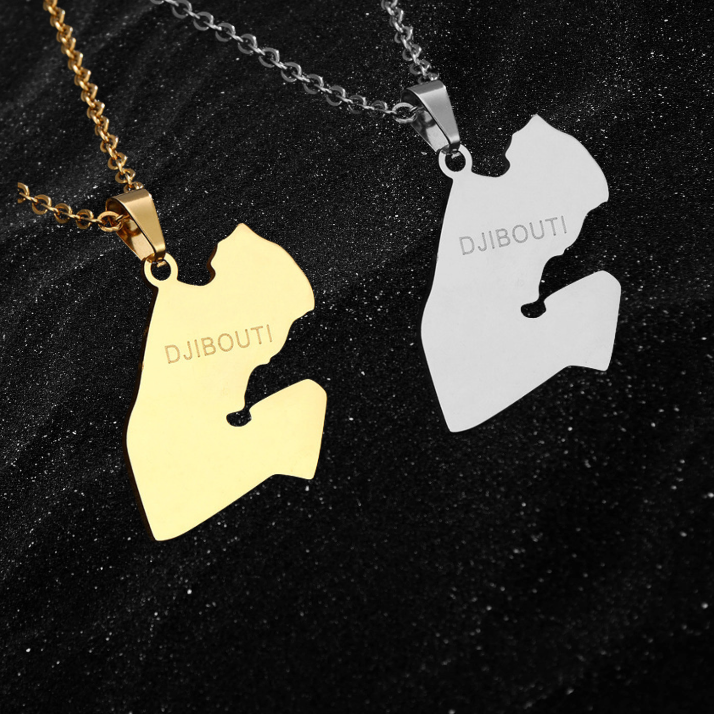 Djibouti Map Necklace